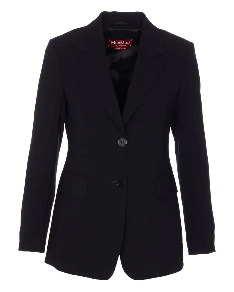 Max Mara Blazer mit V-Ausschnitt - Schwarz Schwarz