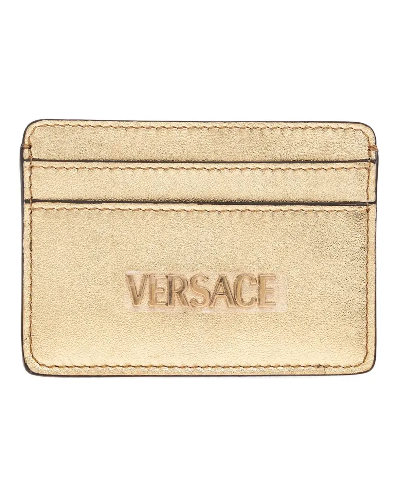 Versace Kartenetui in Metallic-Optik - Gold Gold