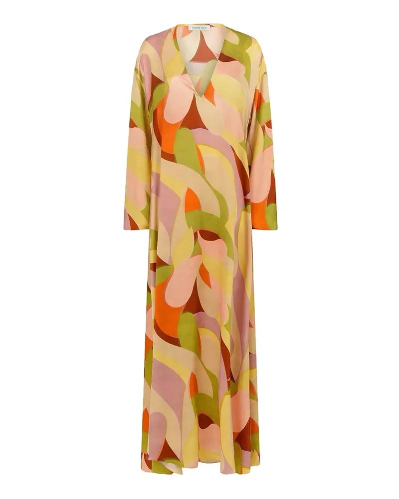 Raquel Diniz Lena Maxikleid mit abstraktem Print - Grün Grün