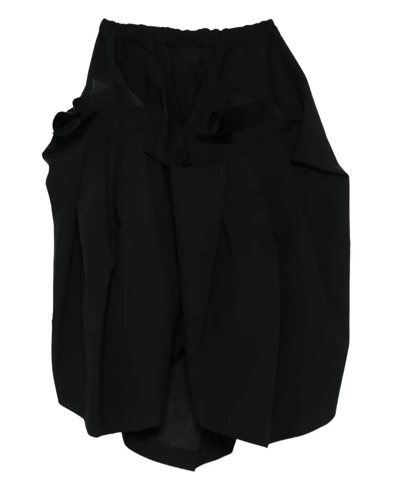 Comme des Garçons Spitzenrock mit Rüschen - Schwarz Schwarz