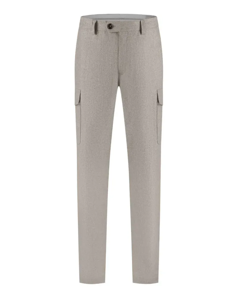 Brunello Cucinelli mélange-effect cargo trousers - Nude Nude
