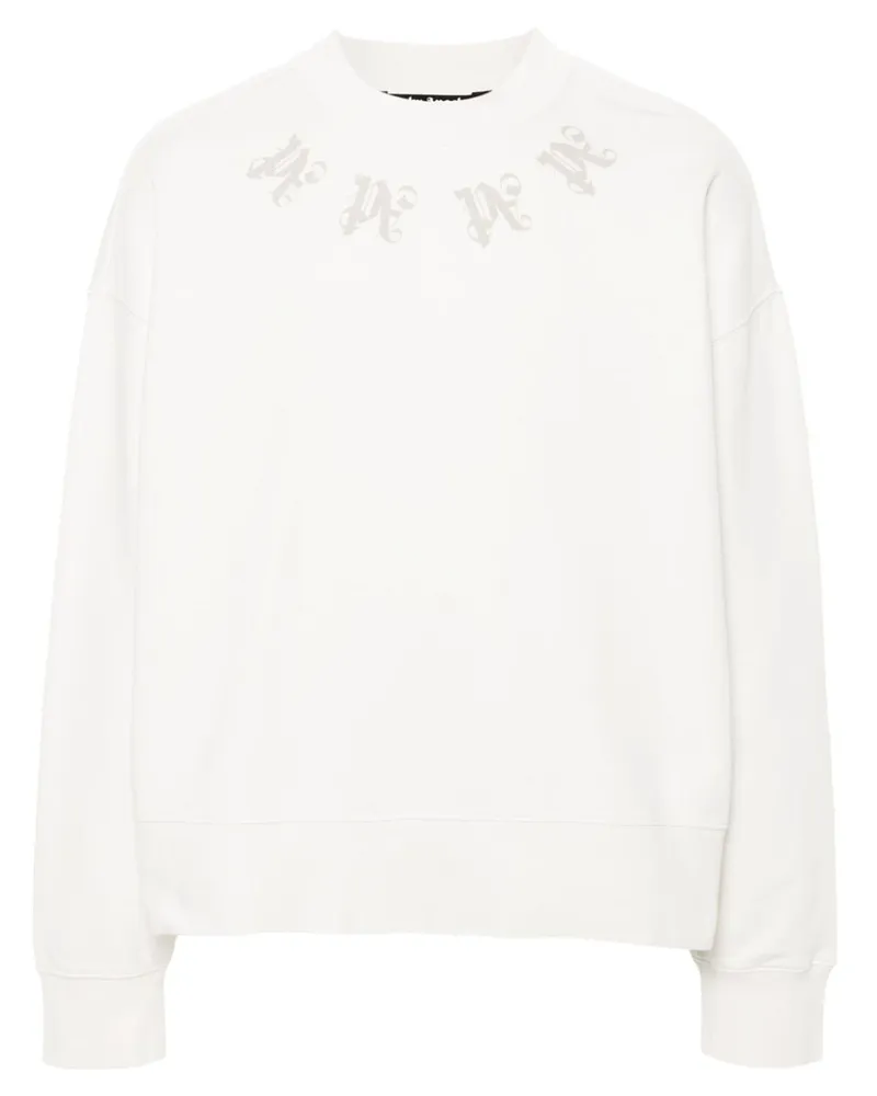 Palm Angels Sweatshirt mit Monogramm-Print Nude