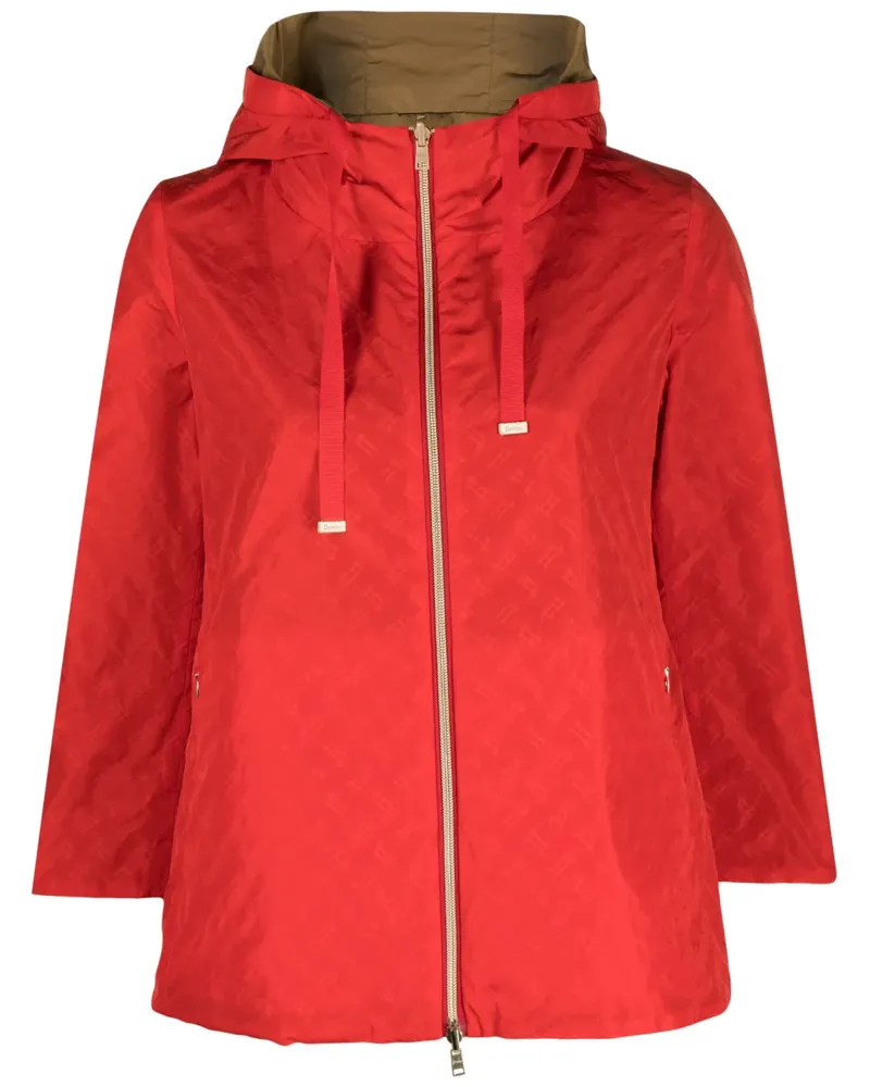 Herno Wendbare Jacke mit Monogramm - Rot Rot