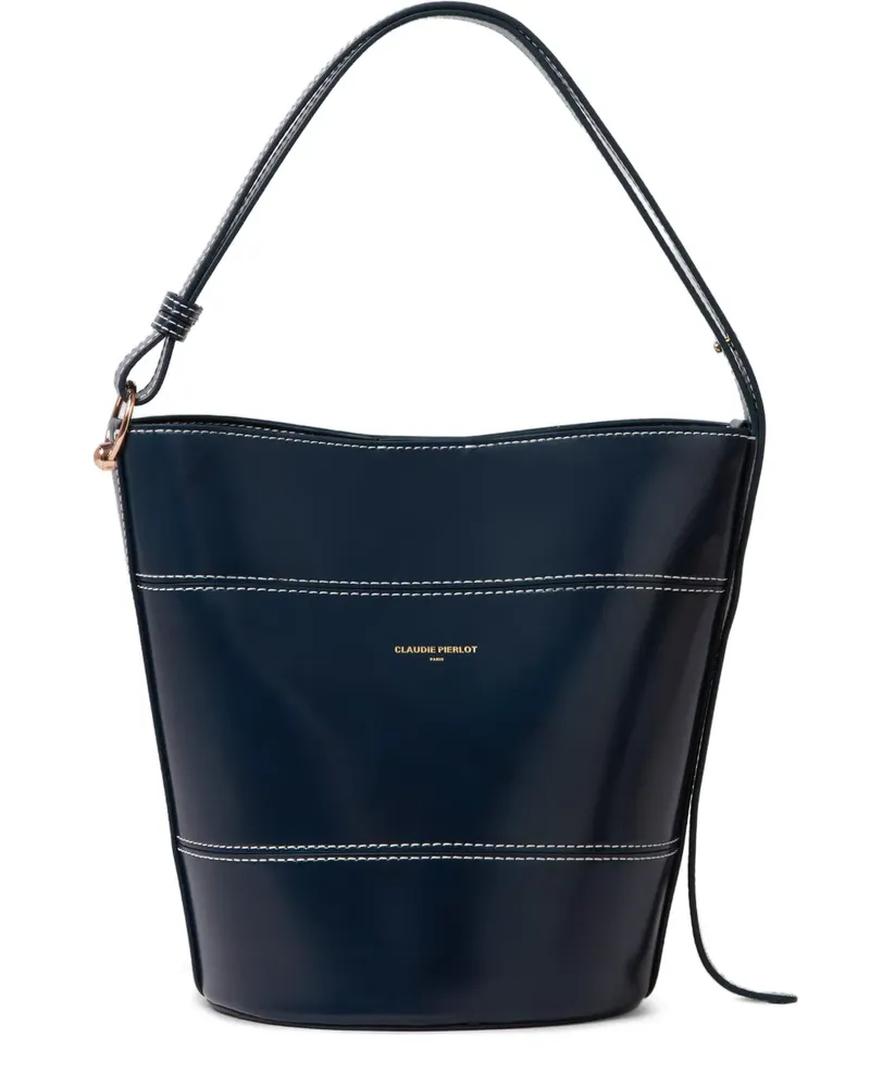 Claudie Pierlot Beuteltasche mit Logo - Blau Blau