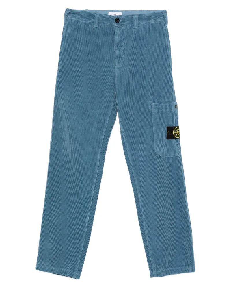 Stone Island Cordhose mit aufgesetzten Taschen - Blau Blau