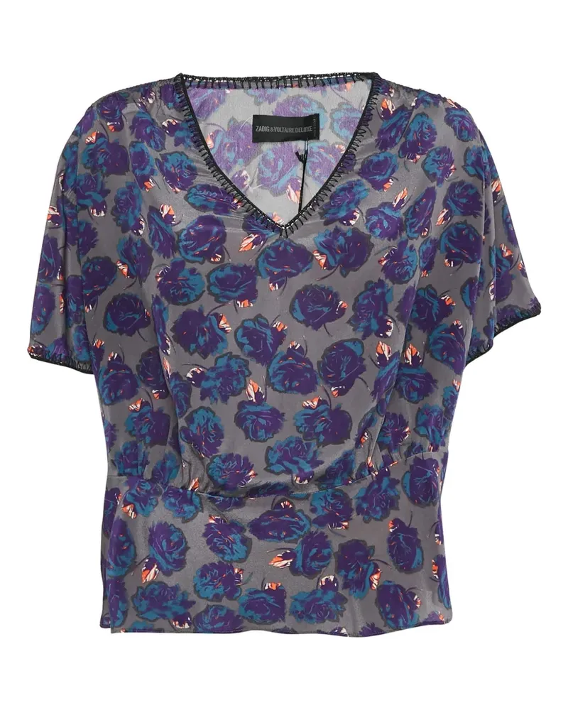 Zadig & Voltaire Bluse mit Blumenmuster - Grau Grau