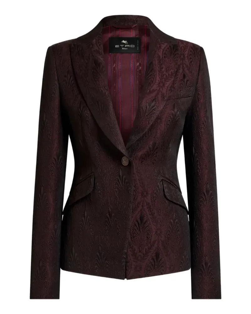Etro single-breasted jacquard jacket with floral medallion motif - Rot Rot