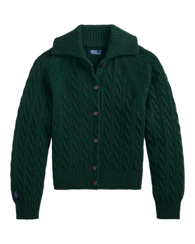 Ralph Lauren Pony-Jacke mit Zopfmuster - Grün Grün