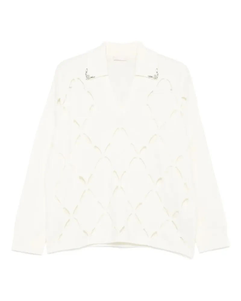 Liu Jo Pullover mit Cut-Out - Weiß Weiß