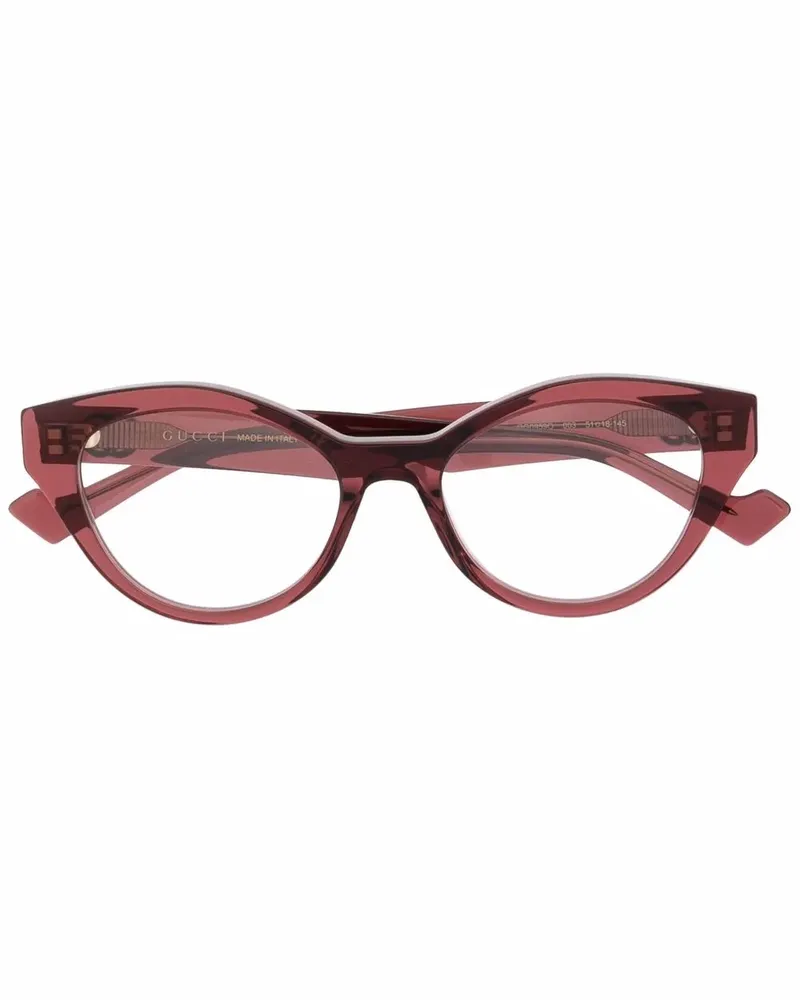 Gucci Brille mit Cat-Eye-Gestell - Rot Rot
