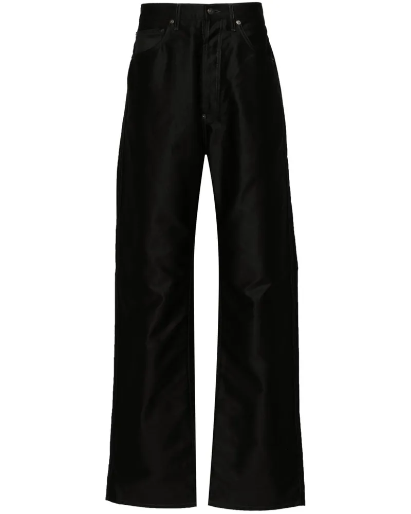 Maison Margiela Hose mit Logo aus vier Nähten - Schwarz Schwarz