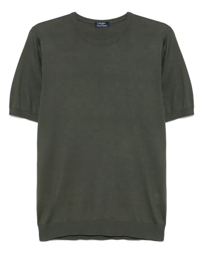BARBA T-Shirt aus Seide - Grün Grün