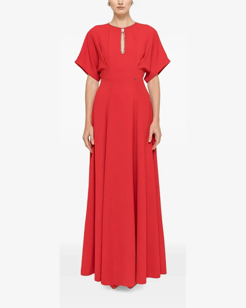 NISSA Maxikleid mit Kristallen - Rot Rot