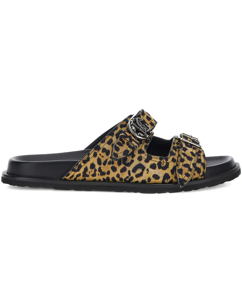 Roberto Cavalli Sandalen mit Leoparden-Print - Braun Braun