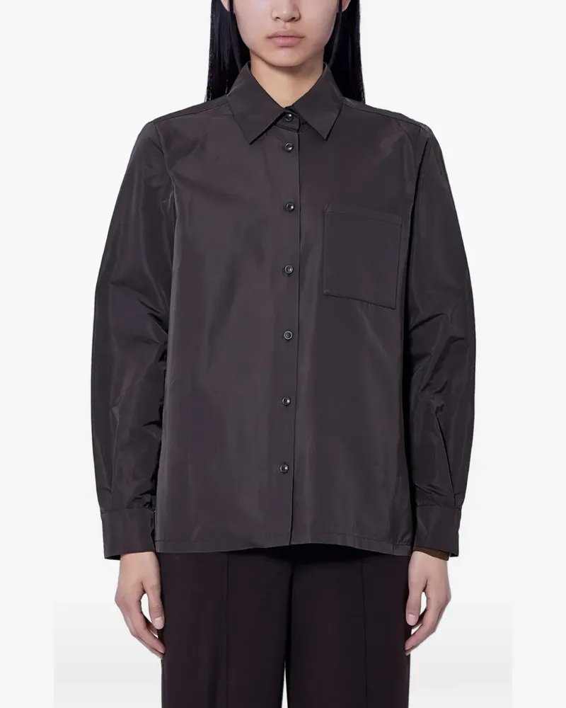 Max Mara patch-pocket long-sleeve shirt - Braun Braun