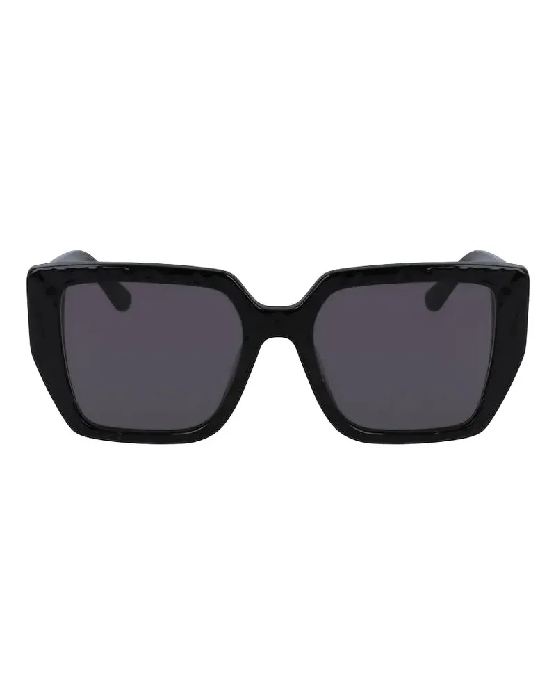 Karl Lagerfeld patterned square-frame sunglasses - Schwarz Schwarz