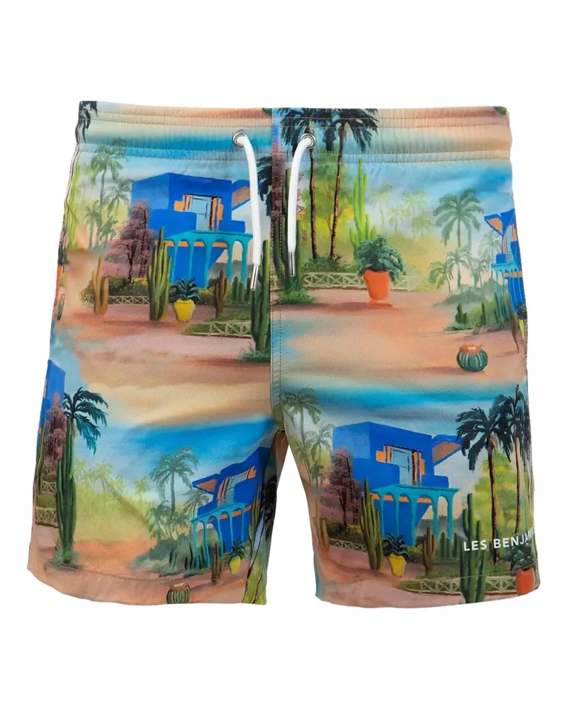 Les Benjamins printed swim shorts - Blau Blau