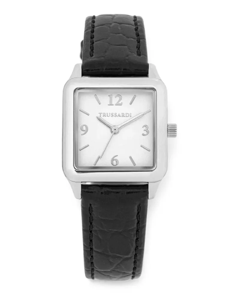 Trussardi T-Shape Armbanduhr mit eckigem Zifferblatt 28mm - Silber Silber
