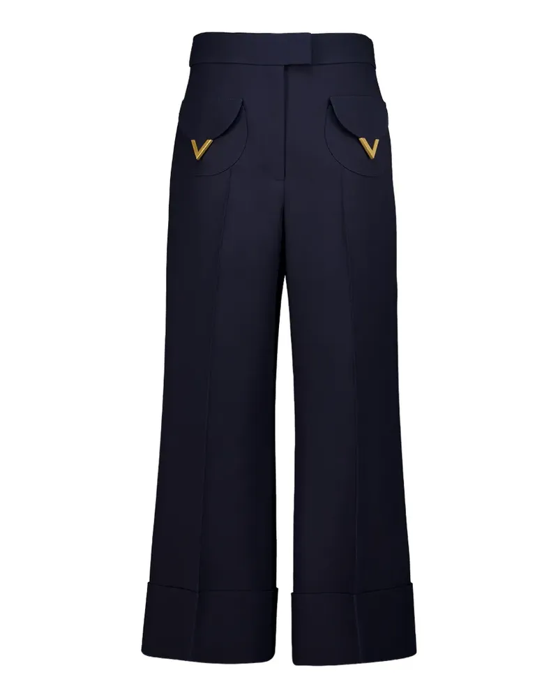 Valentino Garavani VLogo signature turn-up cuff trousers - Blau Blau