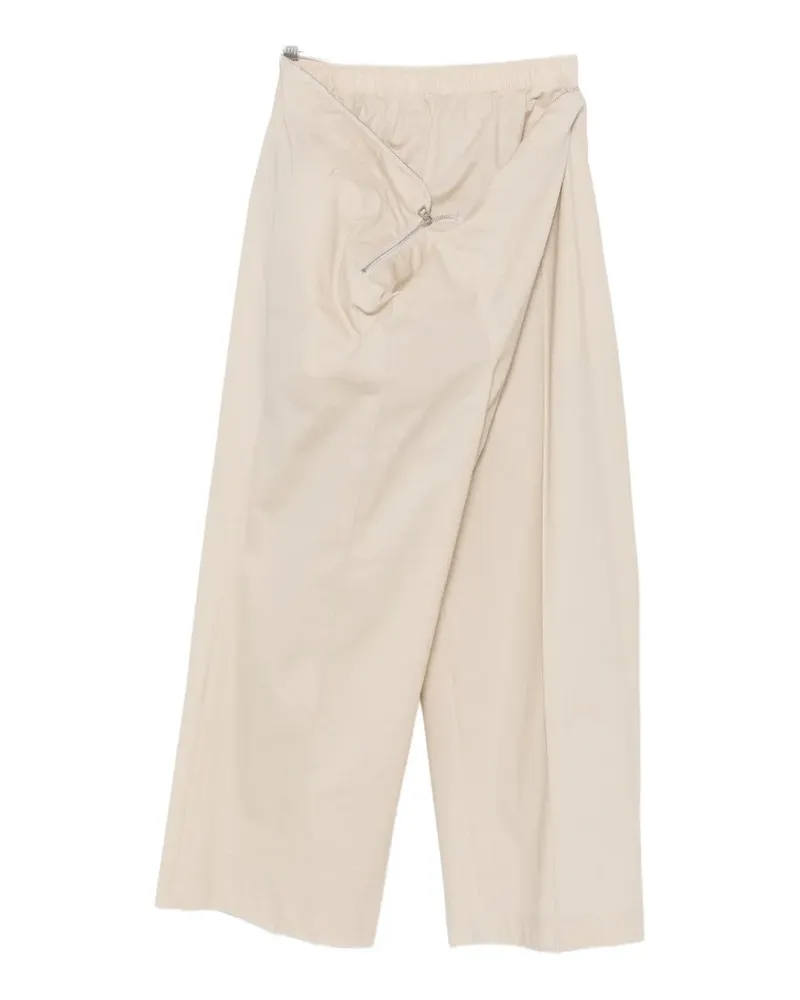 Issey Miyake zip-detail trousers - Nude Nude