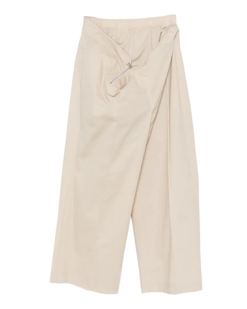 Issey Miyake zip-detail trousers - Nude Nude