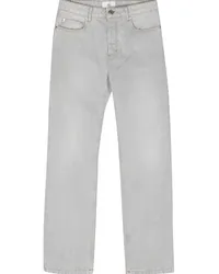 AMI Paris Tief sitzende Straight-Leg-Jeans Grau