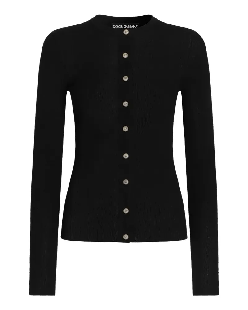 Dolce & Gabbana Gerippter Cardigan aus Kaschmir - Schwarz Schwarz