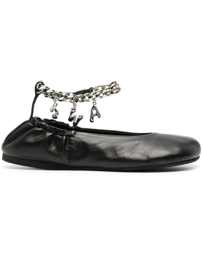 J.W.Anderson Ballerinas mit Logo-Anhänger - Schwarz Schwarz
