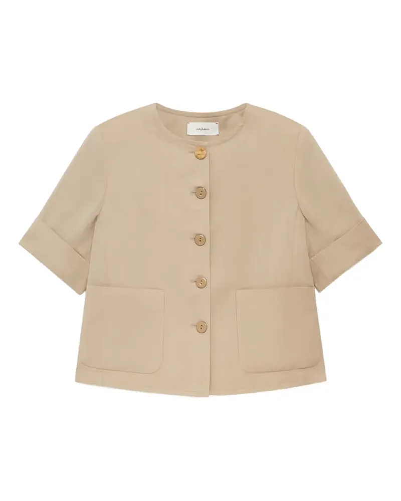 Maliparmi cropped short-sleeve jacket - Nude Nude