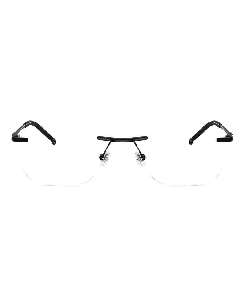 Diesel Brille mit eckigem Gestell - Schwarz Schwarz