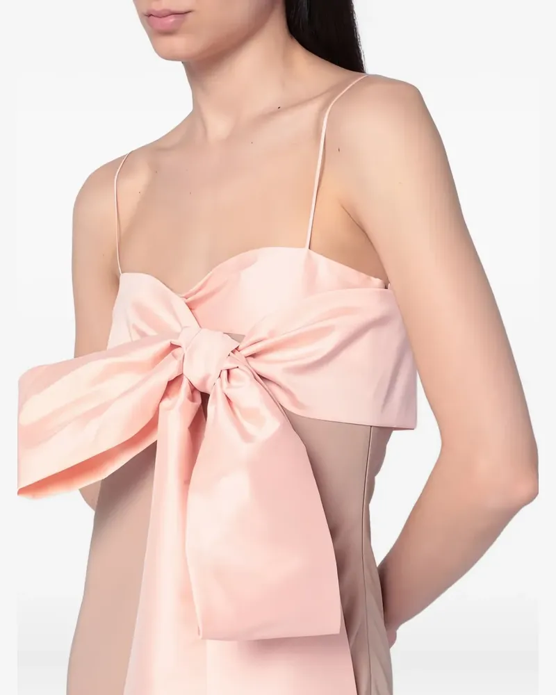 BERNADETTE Bart Maxikleid mit Schleifendetail - Nude Nude