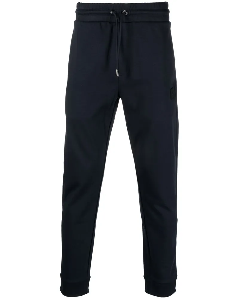 HUGO BOSS Schmale Jogginghose mit Logo-Patch - Blau Blau