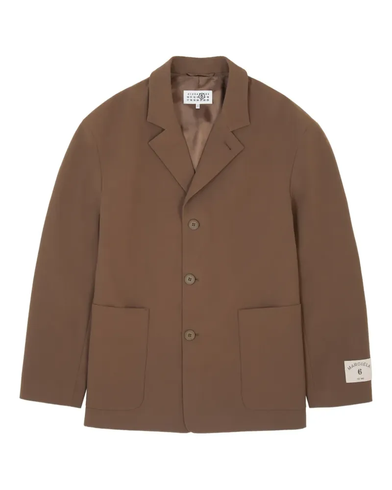 Maison Margiela wool blend suit jacket - Braun Braun