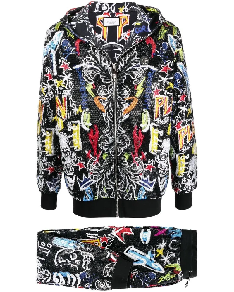 Philipp Plein Stones Jogginganzug - Schwarz Schwarz