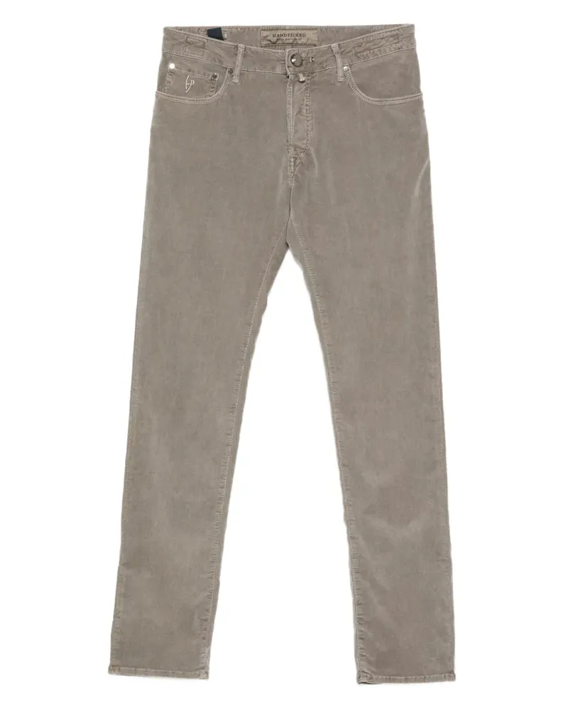 Hand Picked Five-Pocket-Hose - Grau Grau