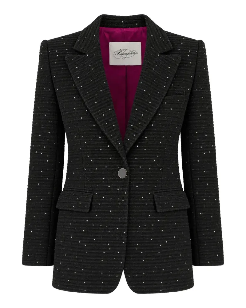 Redemption sequin-embellished tweed blazer - Schwarz Schwarz