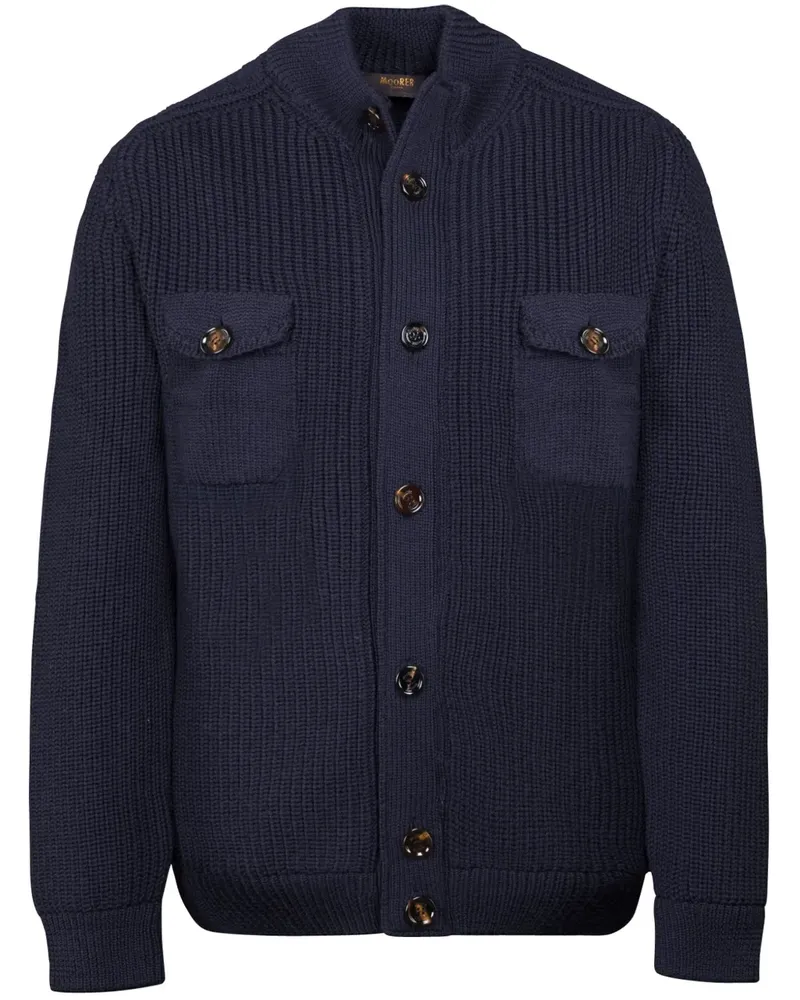 MOORER Kenyon Cardigan - Blau Blau