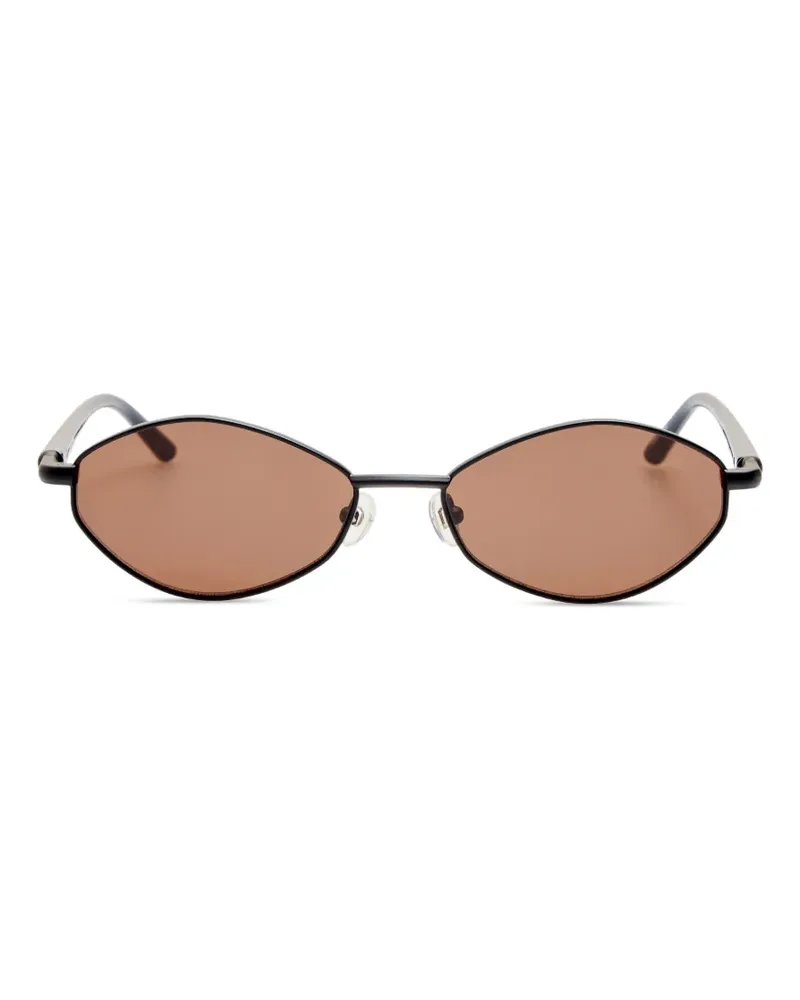 Jacquemus Sonnenbrille mit geometrischem Gestell - Schwarz Schwarz