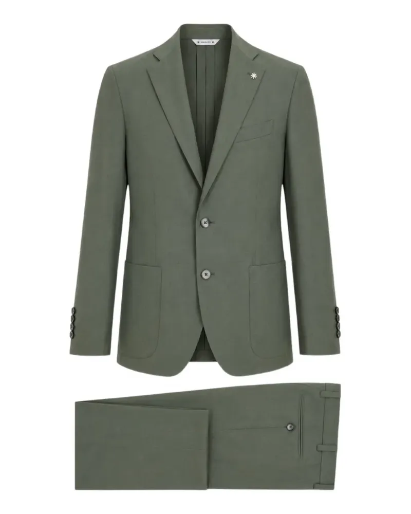 Manuel Ritz lapel-pin single-breasted suit - Grün Grün