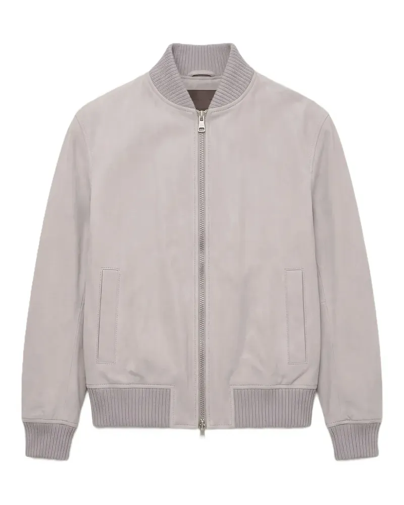Herno suede bomber jacket - Grau Grau