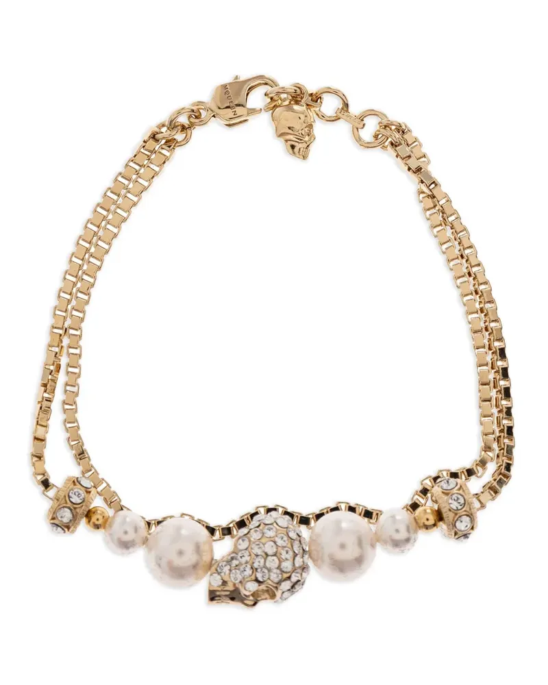 Alexander McQueen Armband mit Kristallen - Gold Gold
