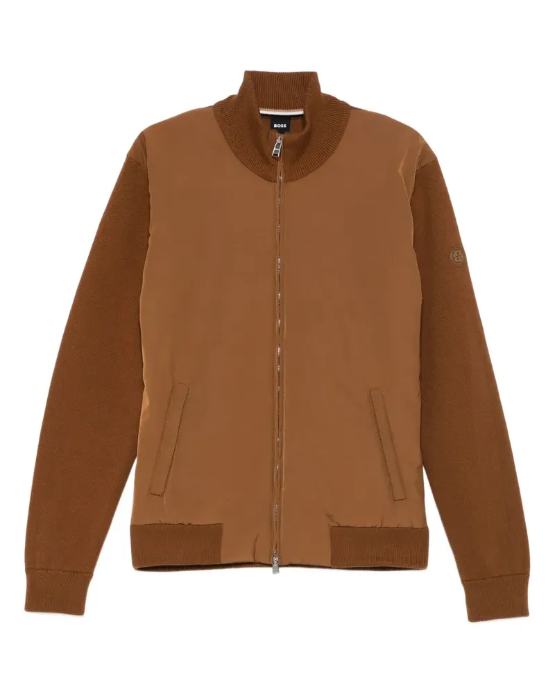 HUGO BOSS Jacke mit Strickeinsatz - Braun Braun