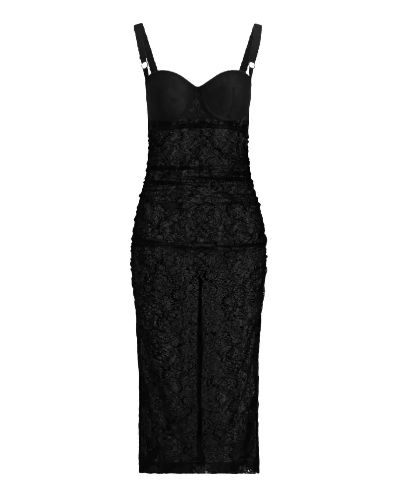 Dolce & Gabbana EXCLUSIVE Midikleid aus Spitze - Schwarz Schwarz