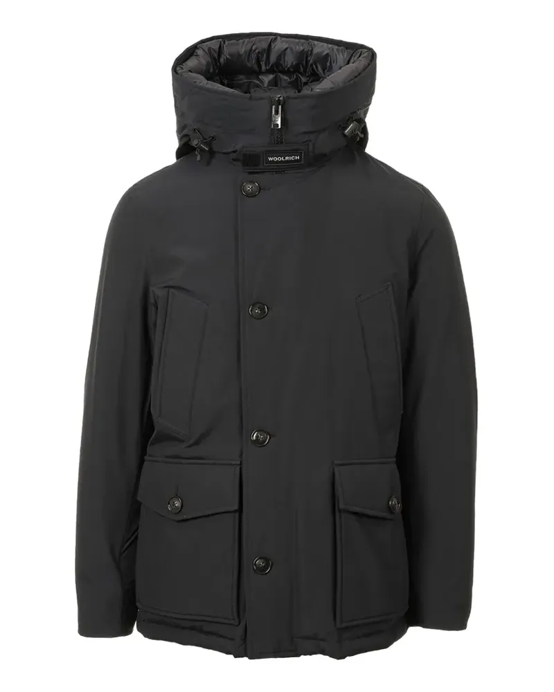 Woolrich Kapuzenjacke mit Knöpfen - Blau Blau
