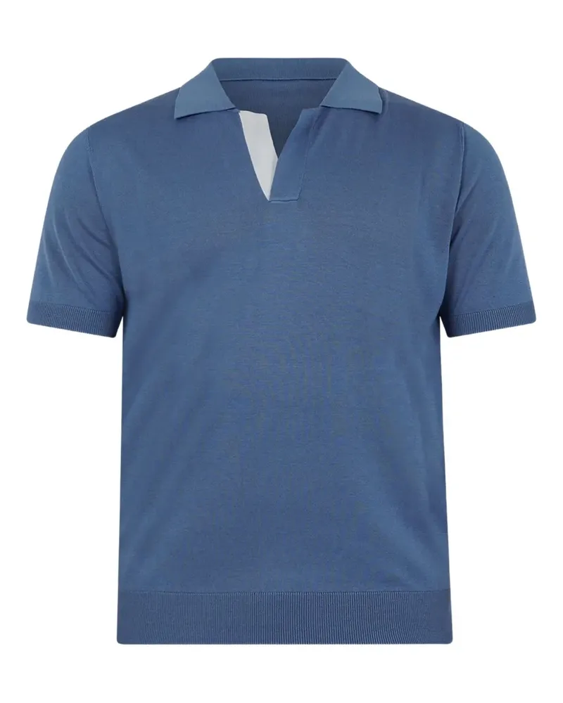 Paolo Pecora Milano Klassisches T-Shirt - Blau Blau