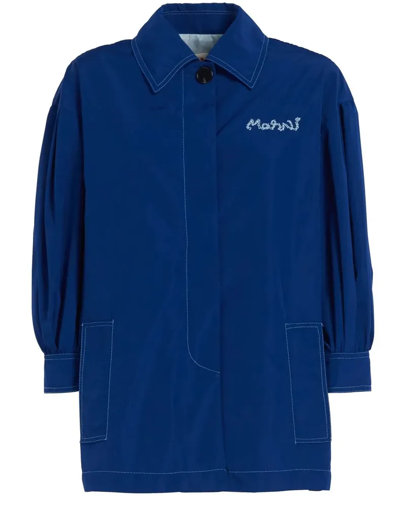 Marni Jacke mit Logo-Stickerei - Blau Blau
