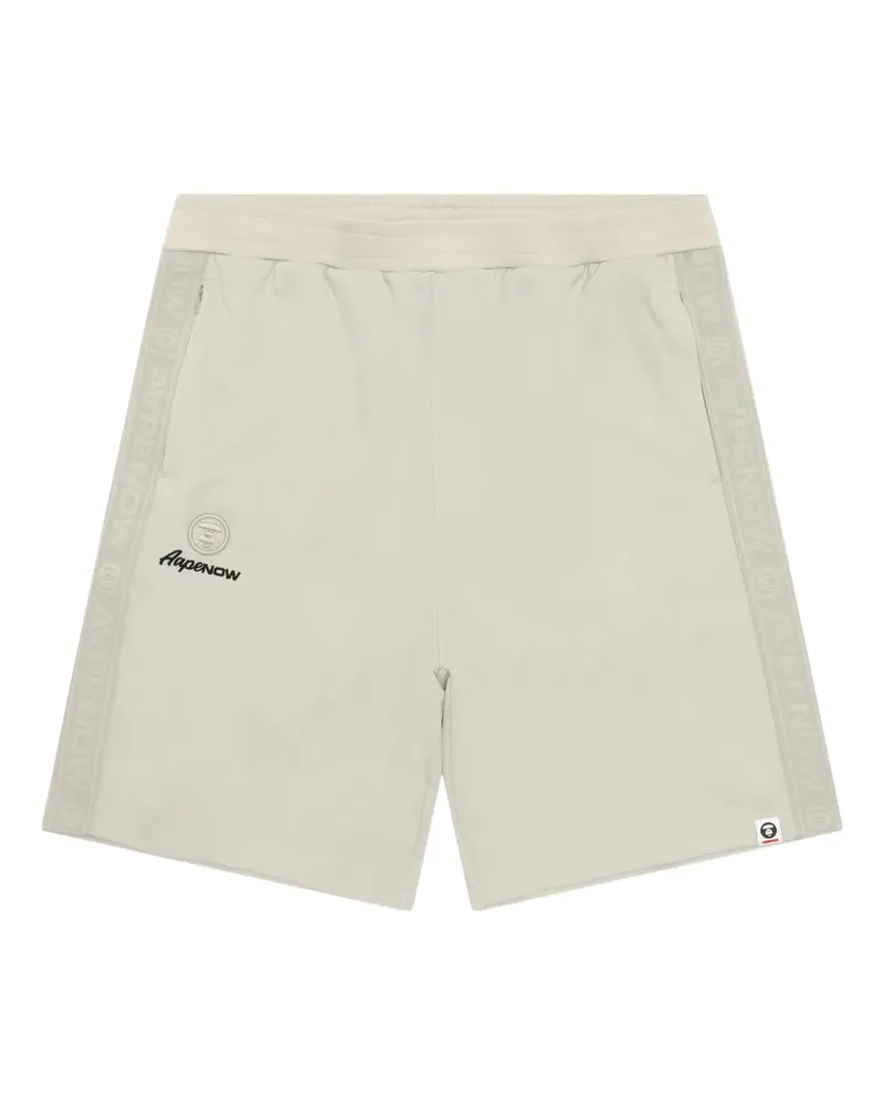 BAPE Joggingshorts mit Logo-Streifen - Weiß Weiß