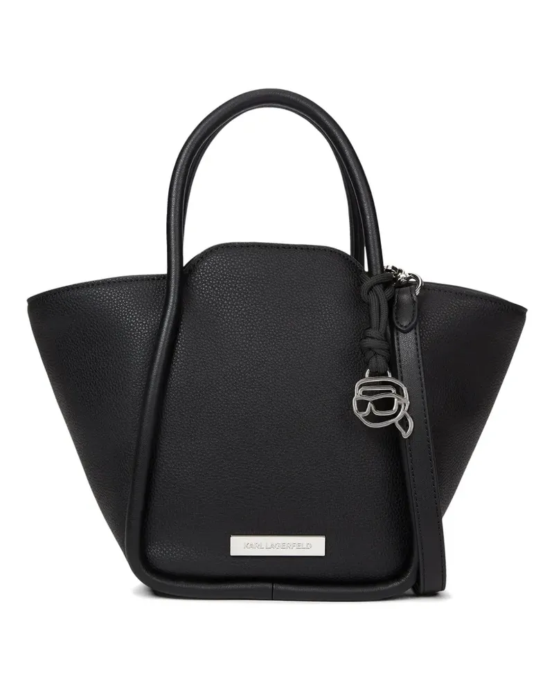 Karl Lagerfeld Ikon pebbled tote bag - Schwarz Schwarz