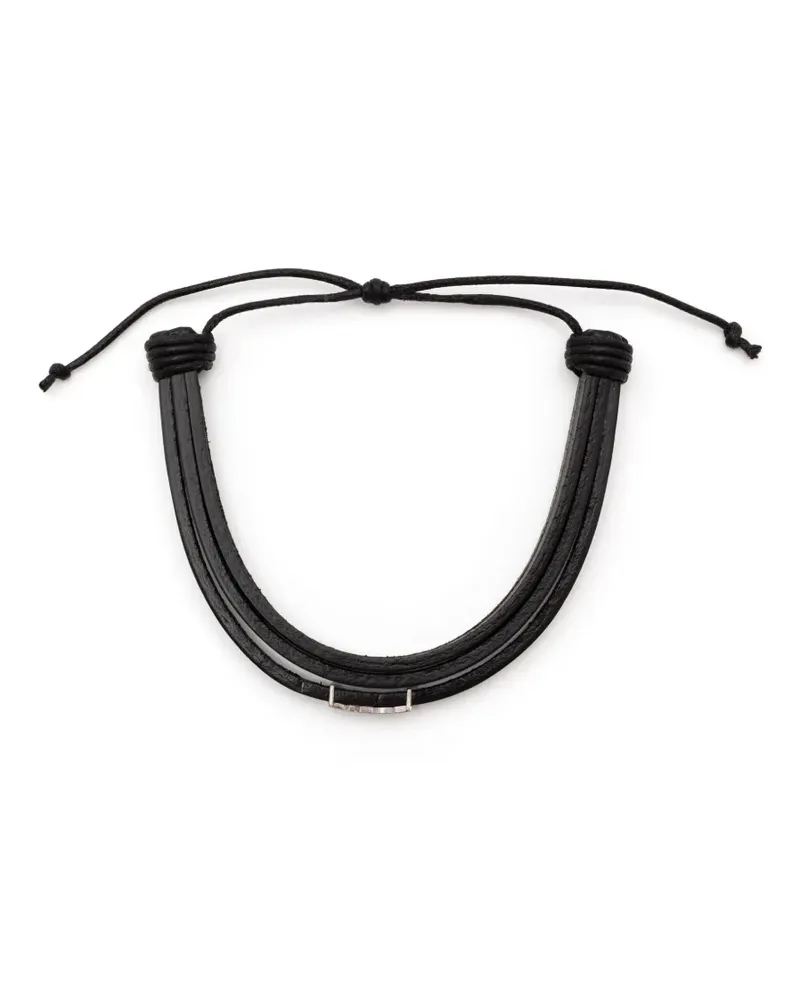 Saint Laurent Armband aus Leder - Schwarz Schwarz