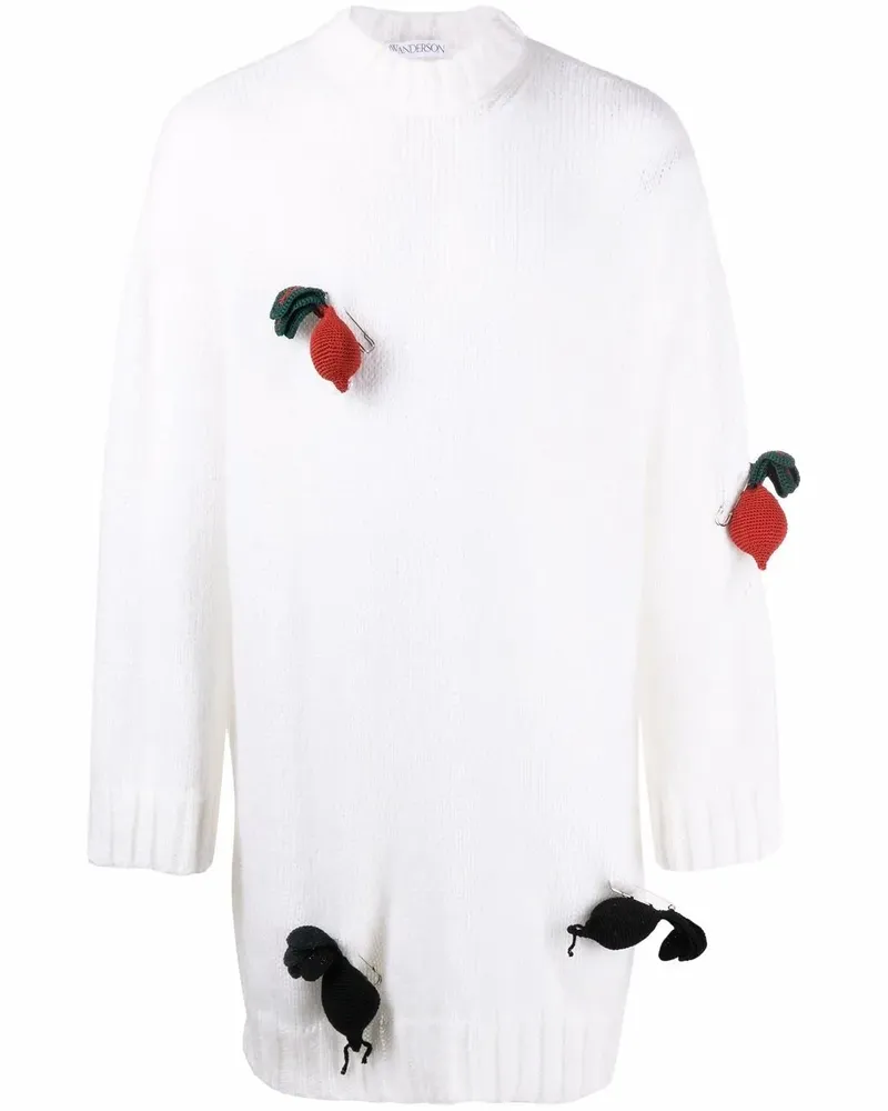 J.W.Anderson Langer 3D Radish Pullover - Weiß Weiß